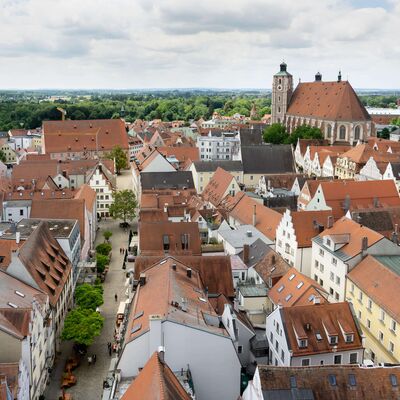 Blick über die Stadt, dem Ausflugsziel in Niederbayern